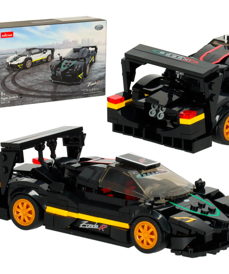 Sportauto ehituskomplekt lastele pakendis