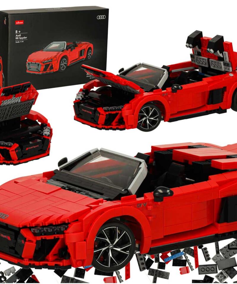 Sportauto ehitamise klotsikomplekt koos juhendiga