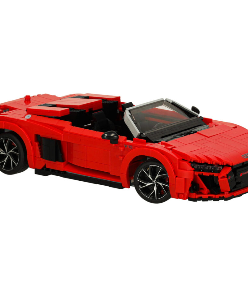 Punane sportauto klotsikomplekt