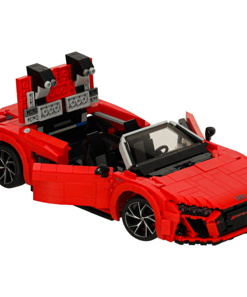 Realistlik sportauto mudel klotsidest