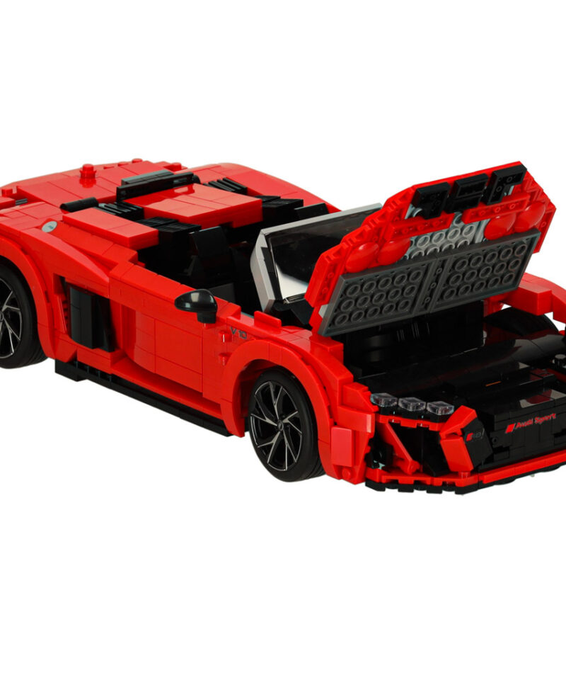 Realistlik sportauto mudel klotsidest