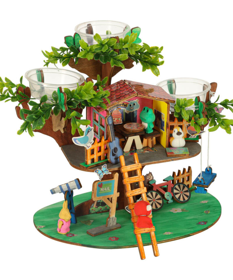 Lastele sobiv puumaja projekt