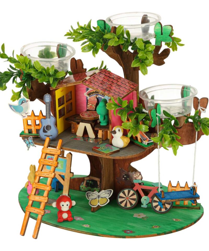 Lastele sobiv puumaja projekt