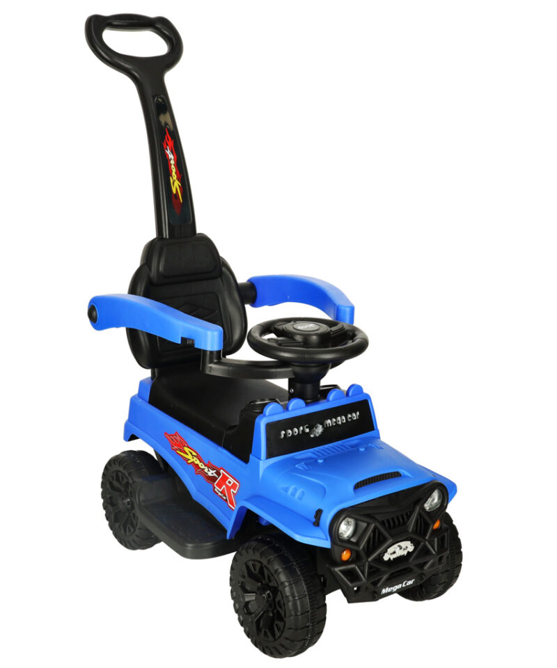 Laste sinine maastikuauto kõndimistoega