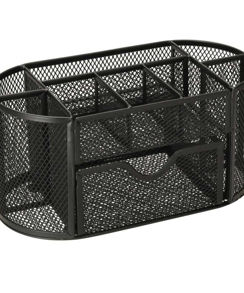 Metallist laua korraldaja 9 lahtrit must