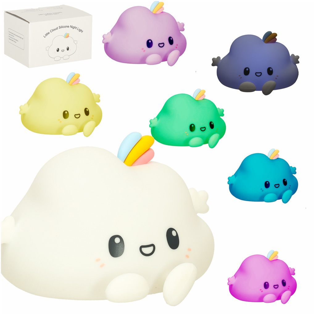 Hubane pilvekujuline öölamp lastele