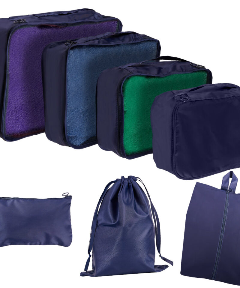 Reisitarvikute komplekt tumesinises värvitoonis