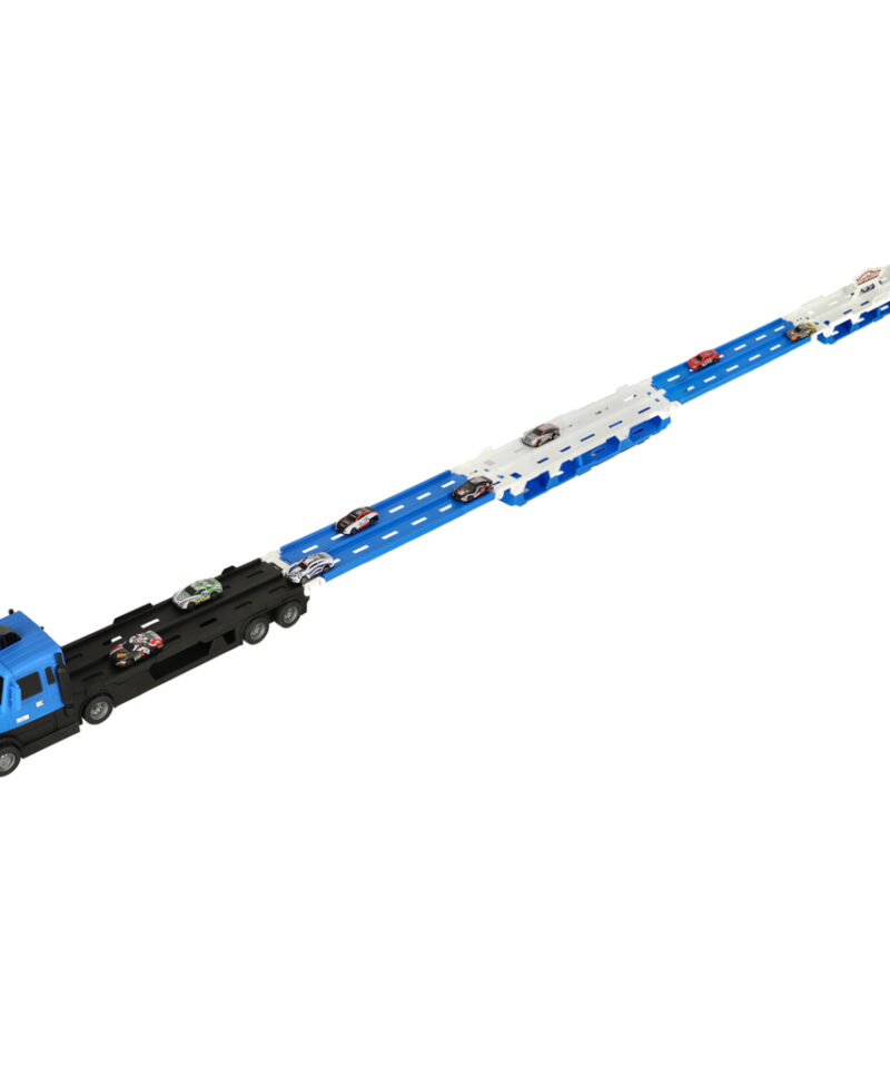 Autotransportöör ja võidusõiduraja kombinatsioon