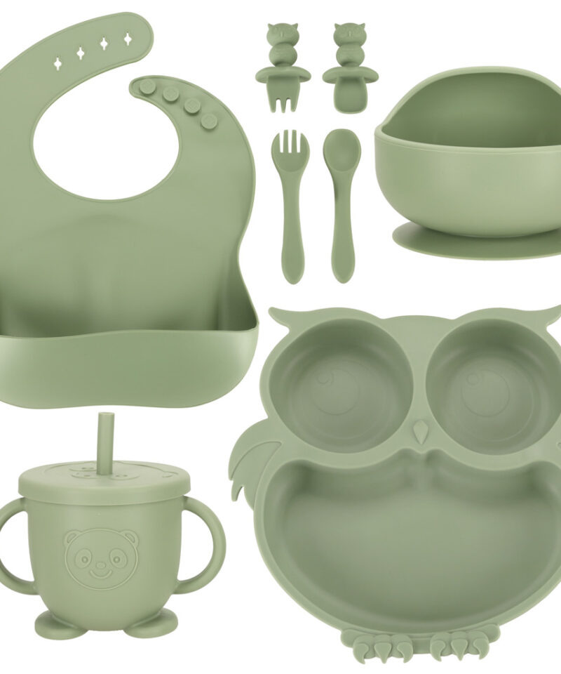 Lastele mõeldud silikoonist nõudekomplekt