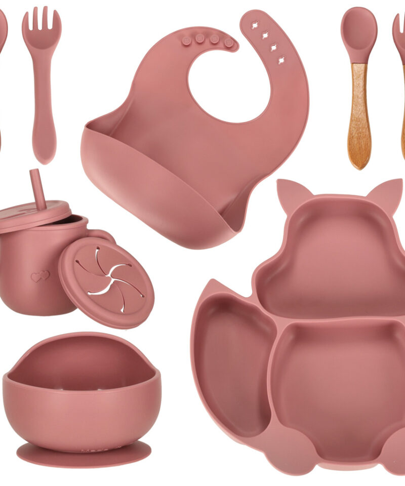 Lastele mõeldud silikoonist sööginõude komplekt