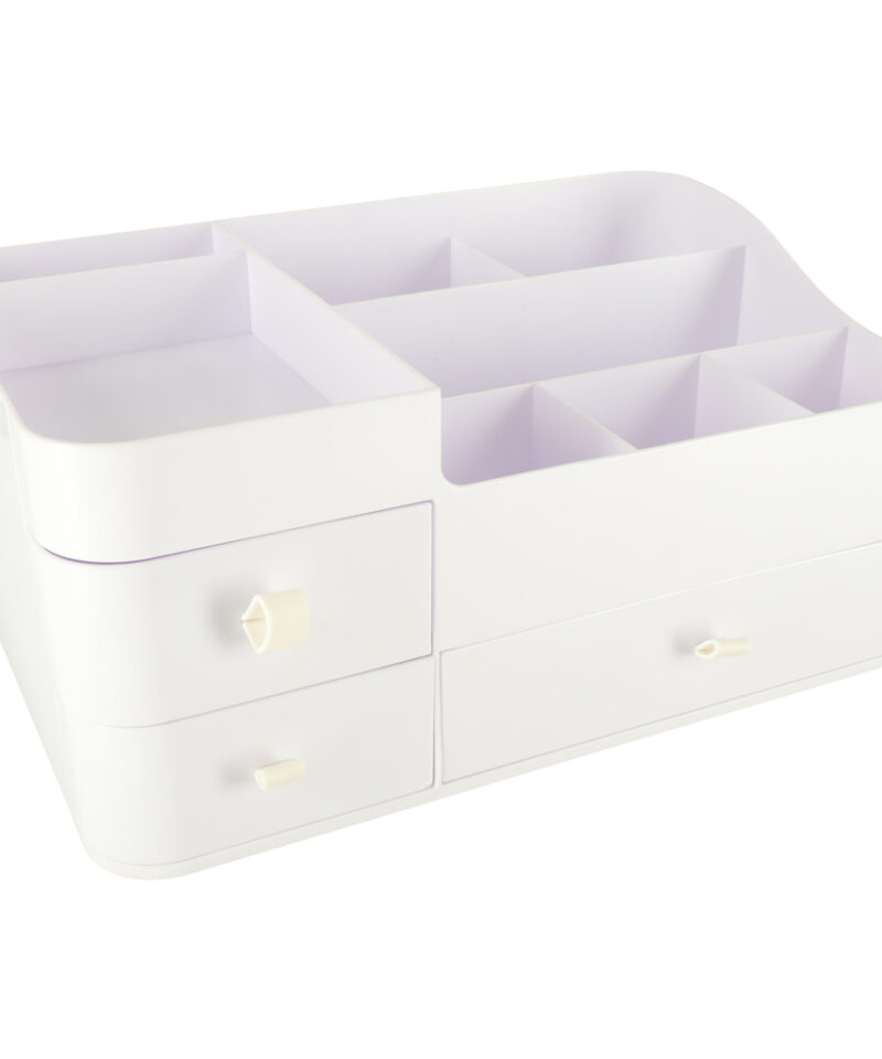 Valge kosmeetika ja ehete hoiukast