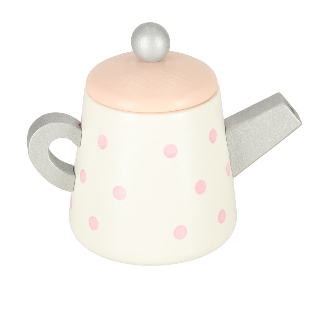 Lastele mõeldud puidust tee- ja kohviserviis