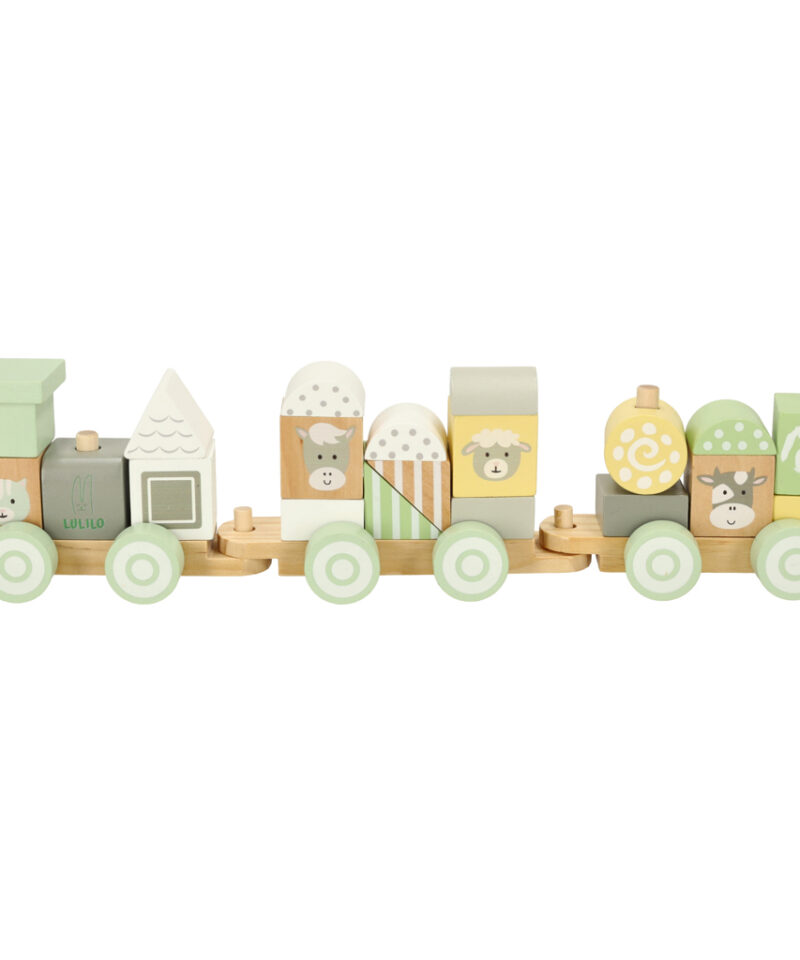 Pastelsetes toonides puidust rongikomplekt