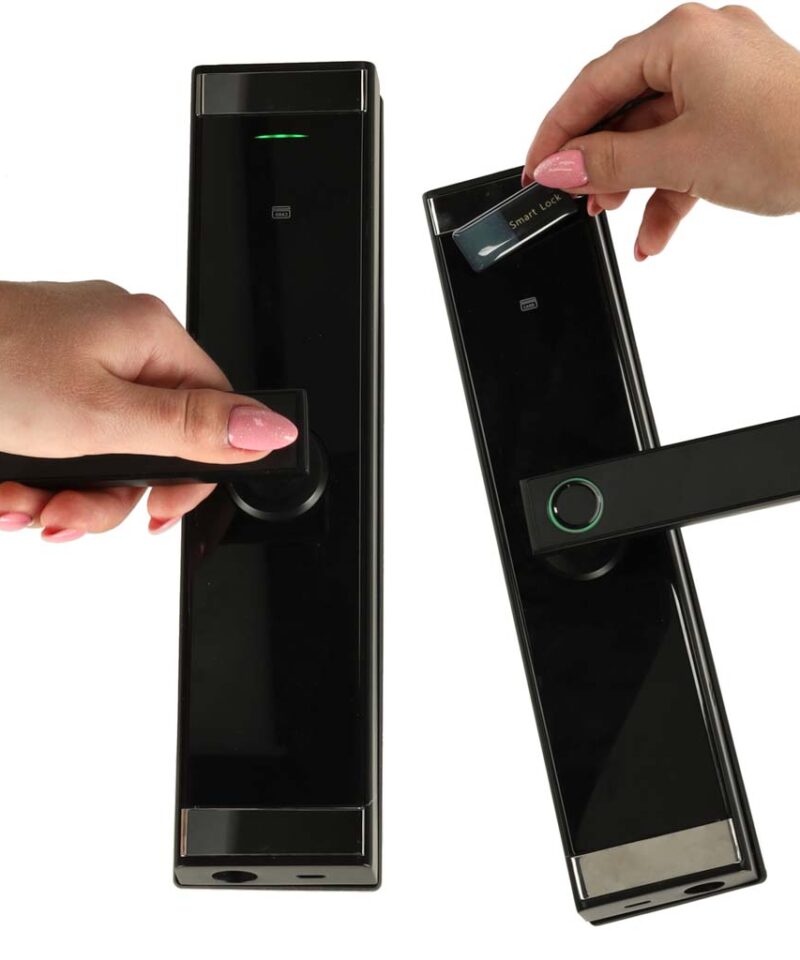 Musta värvi elektrooniline ukse lukk