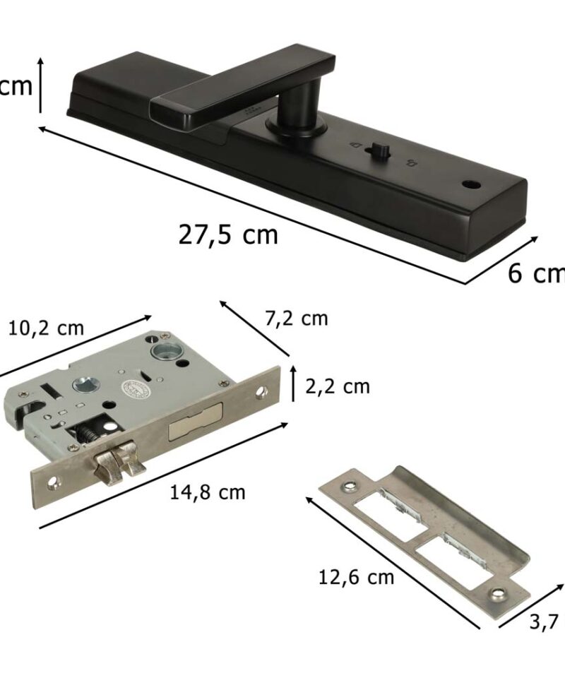Musta värvi elektrooniline ukse lukk