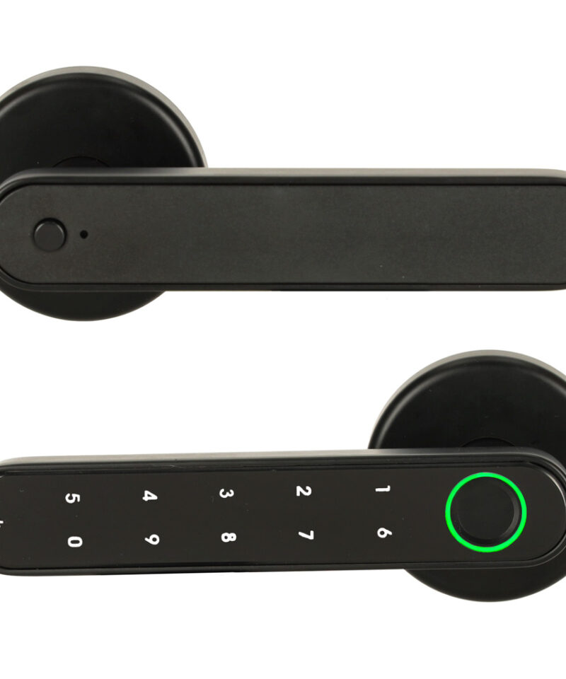 Elektrooniline ukse lukk koodiga mustas värvitoonis