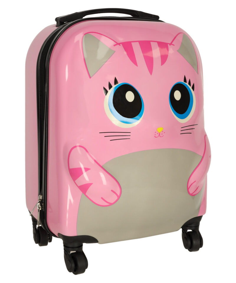 Laste reisikohver roosa kassiga