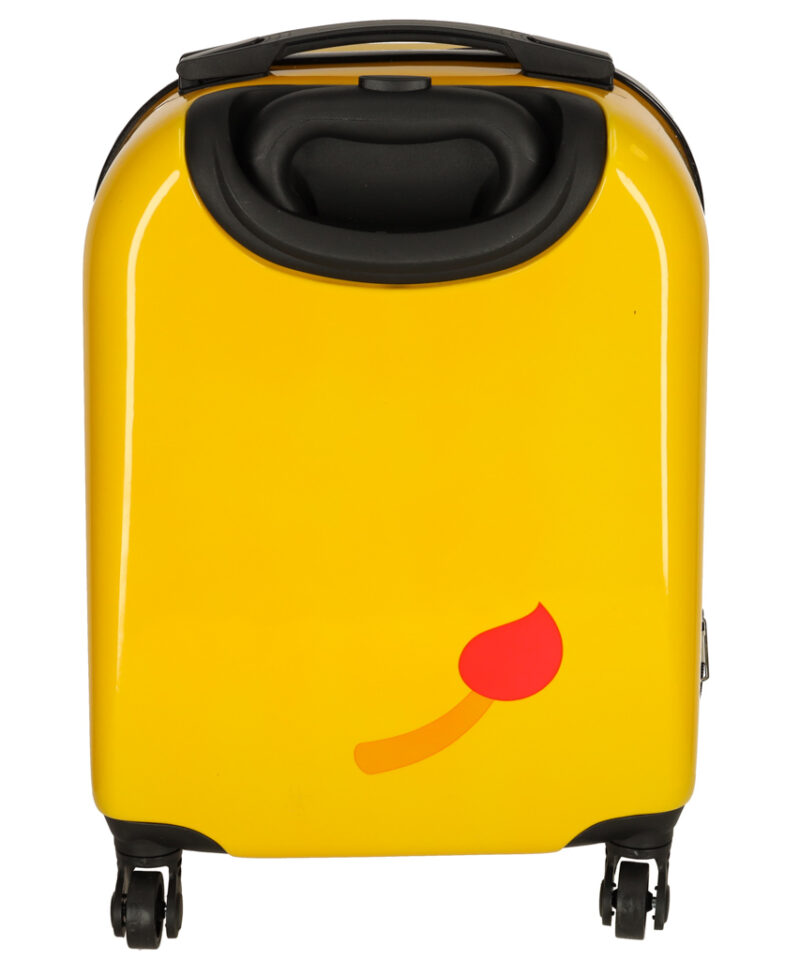 Laste kohver ratastega külgvaates