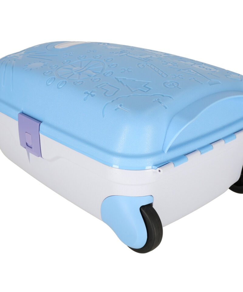Laste kohver sinine ja LED-ratastega