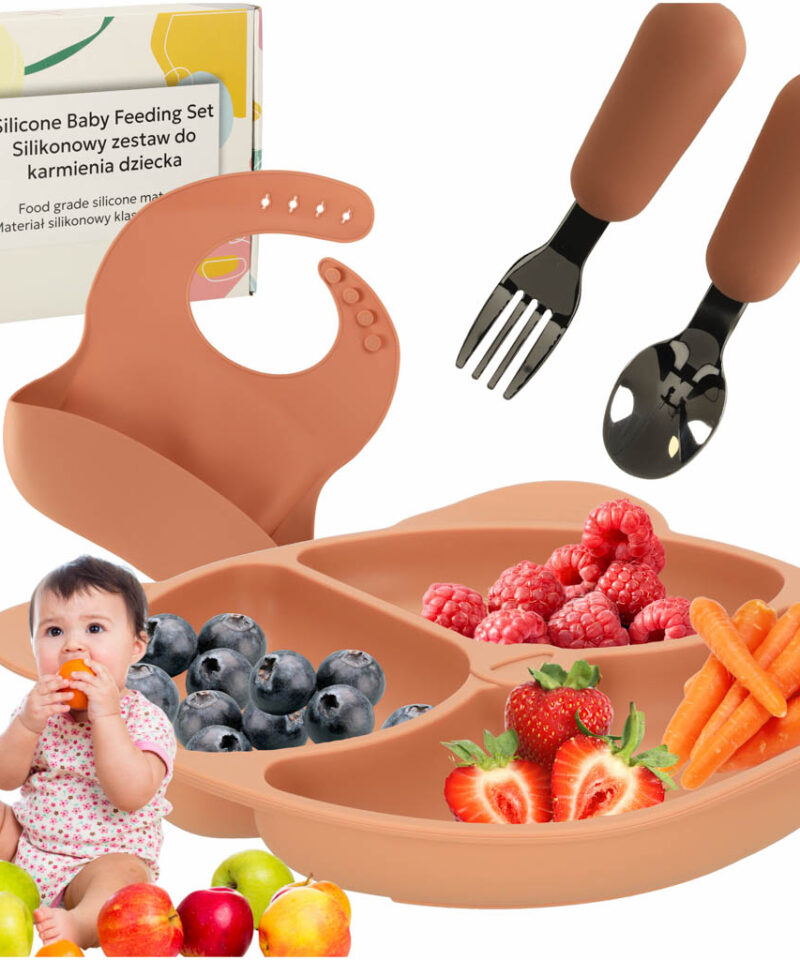 Kolmeosaline taldrik eraldab toidud