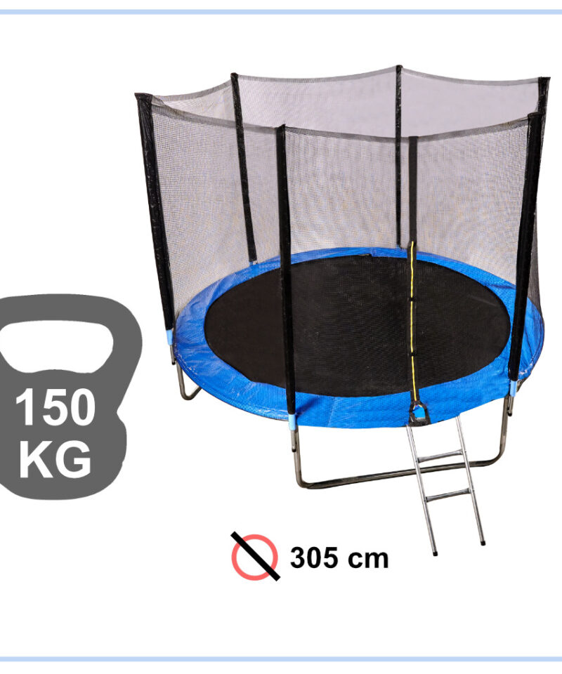 Mugav pääs batuudile kaheastmelise redeliga