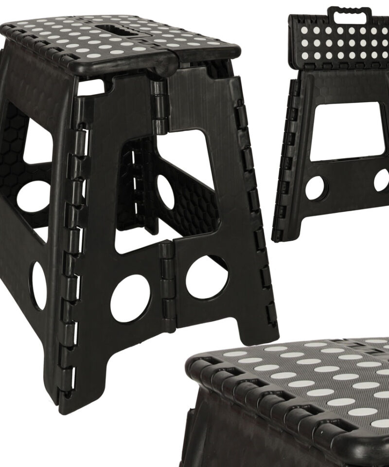 Must kokkupandav taburet kõrgetele pindadele