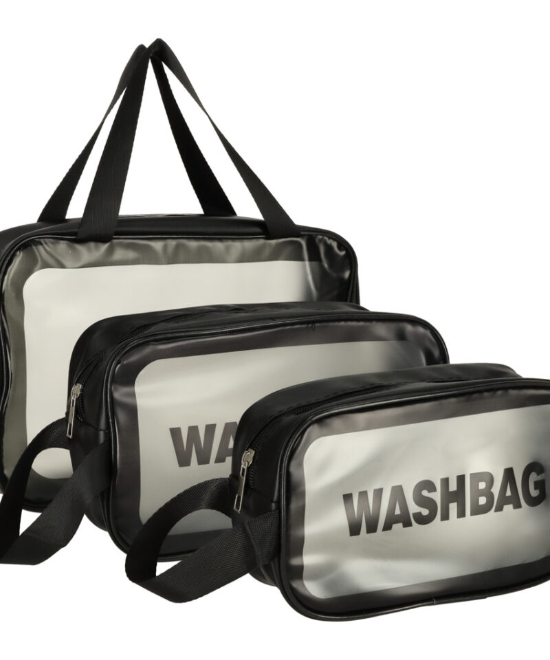 Mustad läbipaistvad kosmeetikakotid