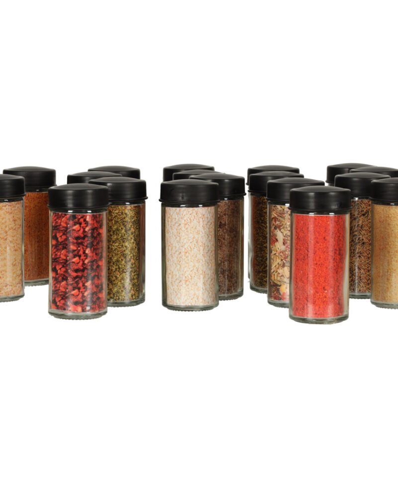 Klaasist purkidega vürtsihoidja