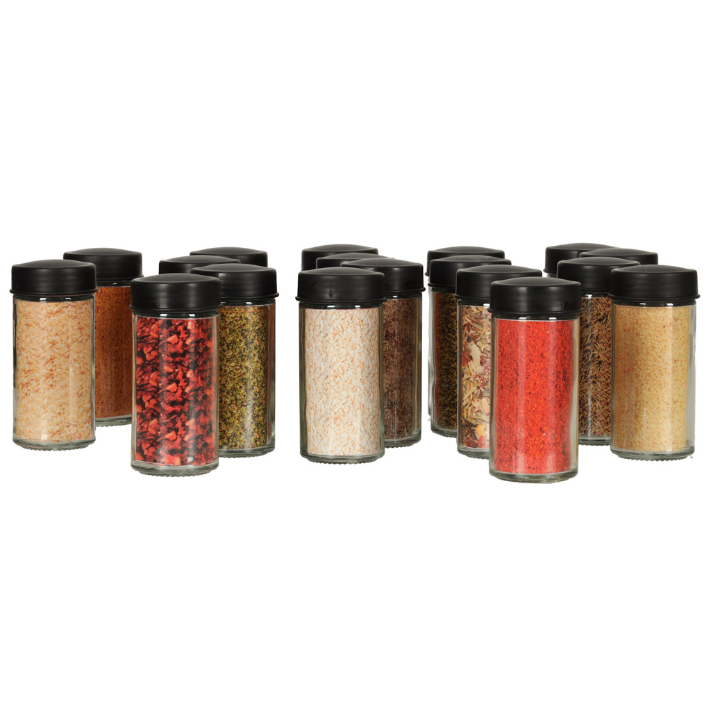 Klaasist purkidega vürtsihoidja