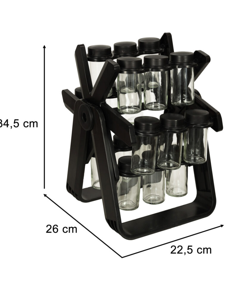 Klaasist purkidega vürtsihoidja