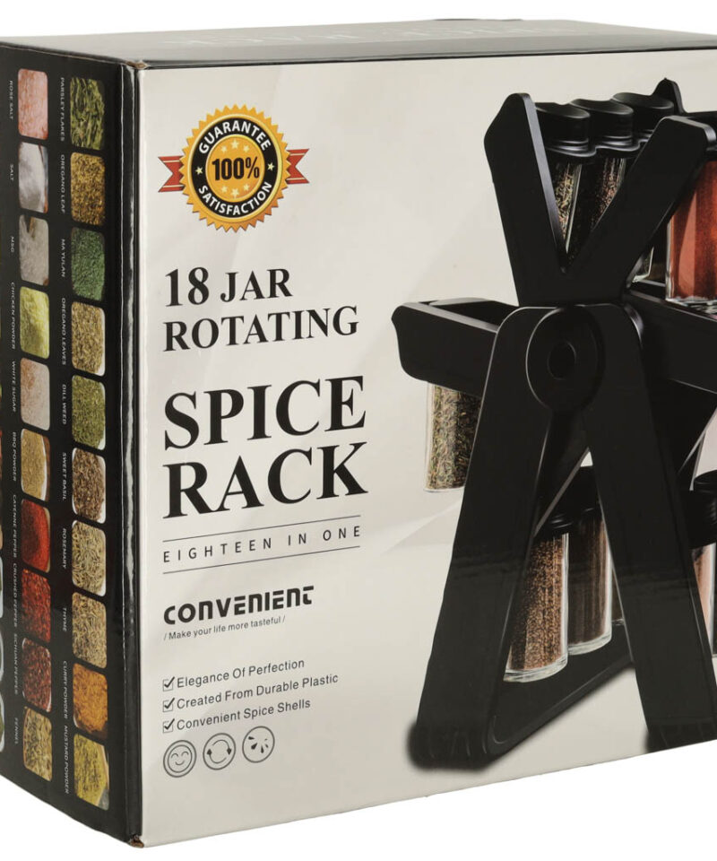 Klaasist purkidega vürtsihoidja