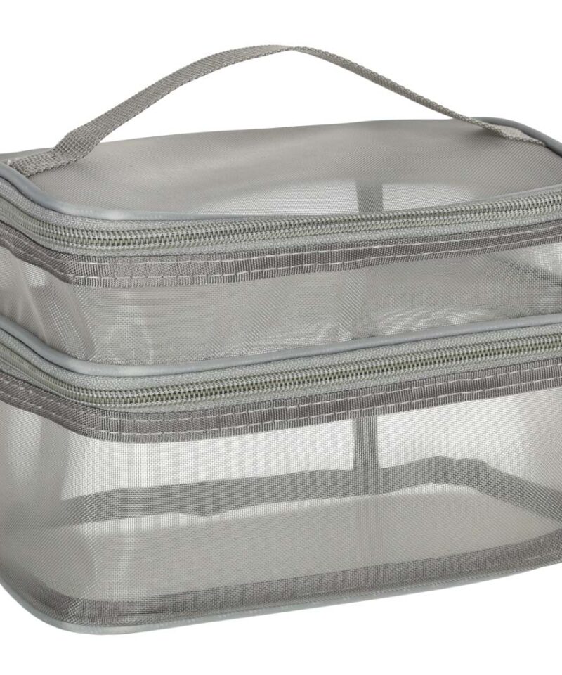 Kokkupandav reisikosmeetikakott halli värvi