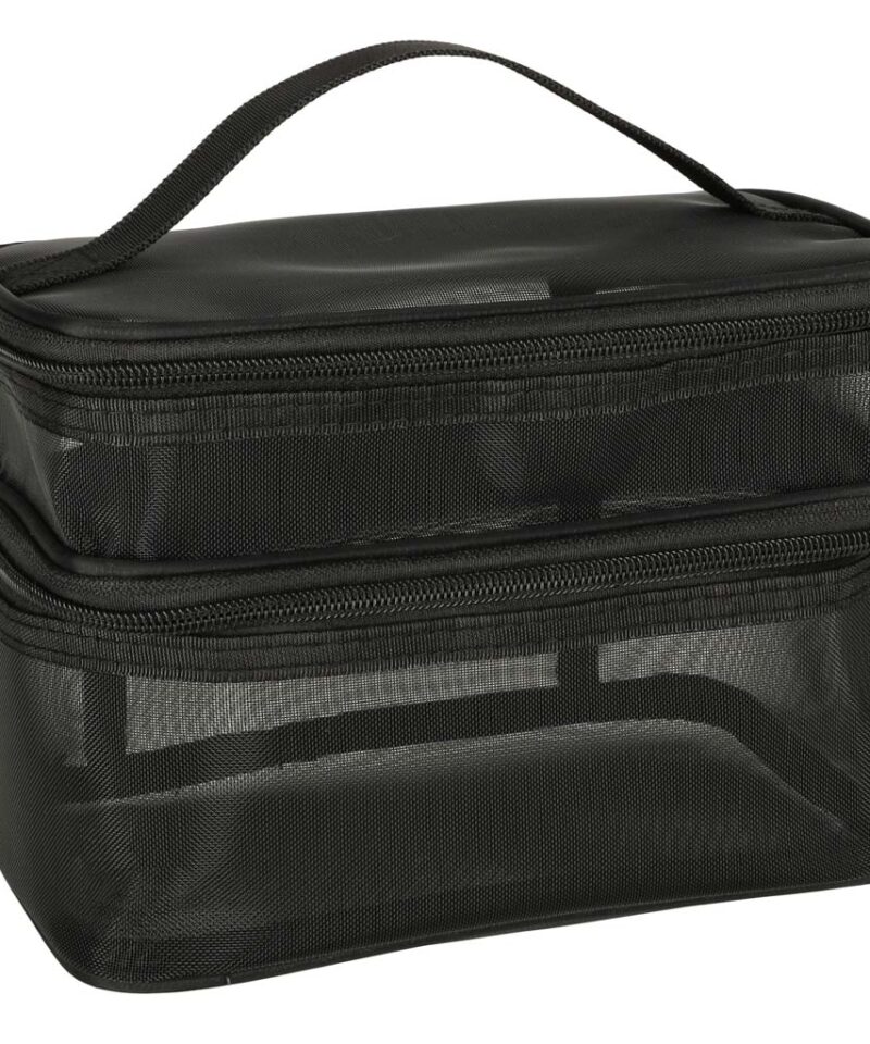 Kokkupandav kosmeetikakott musta värvi