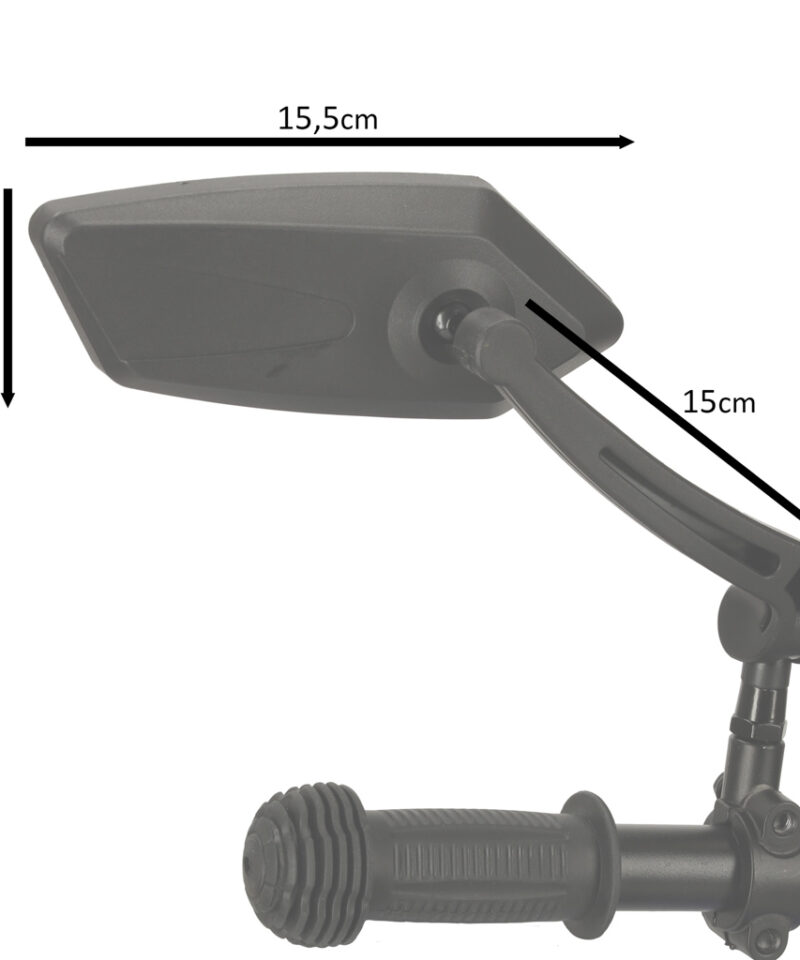 Vastupidav plastikust jalgratta peegel