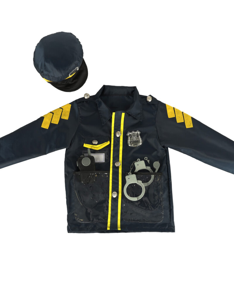 Laste politseikostüüm koos aksessuaaridega