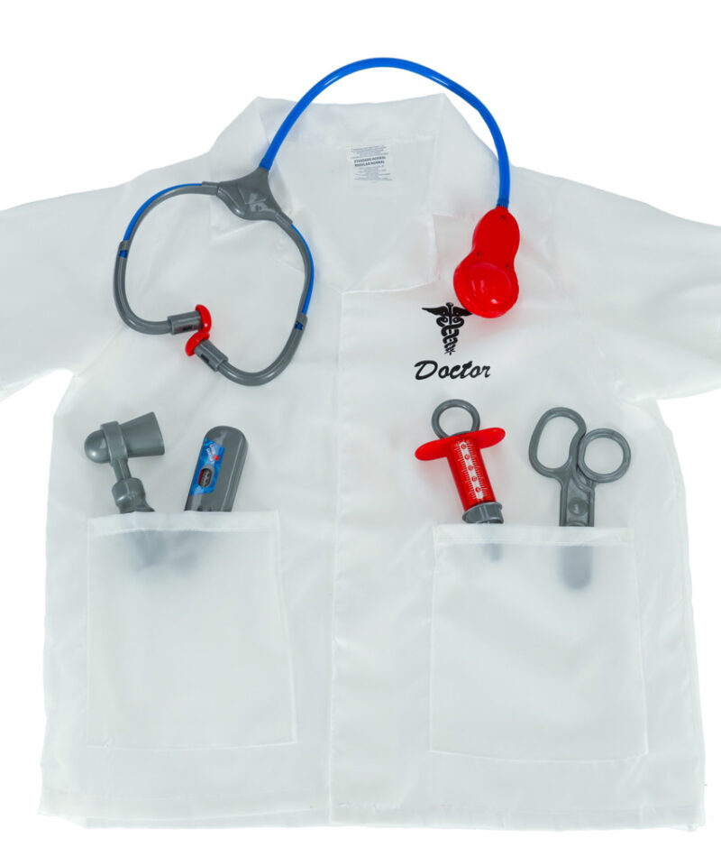 Laste arsti kostüümikomplekt koos aksessuaaridega