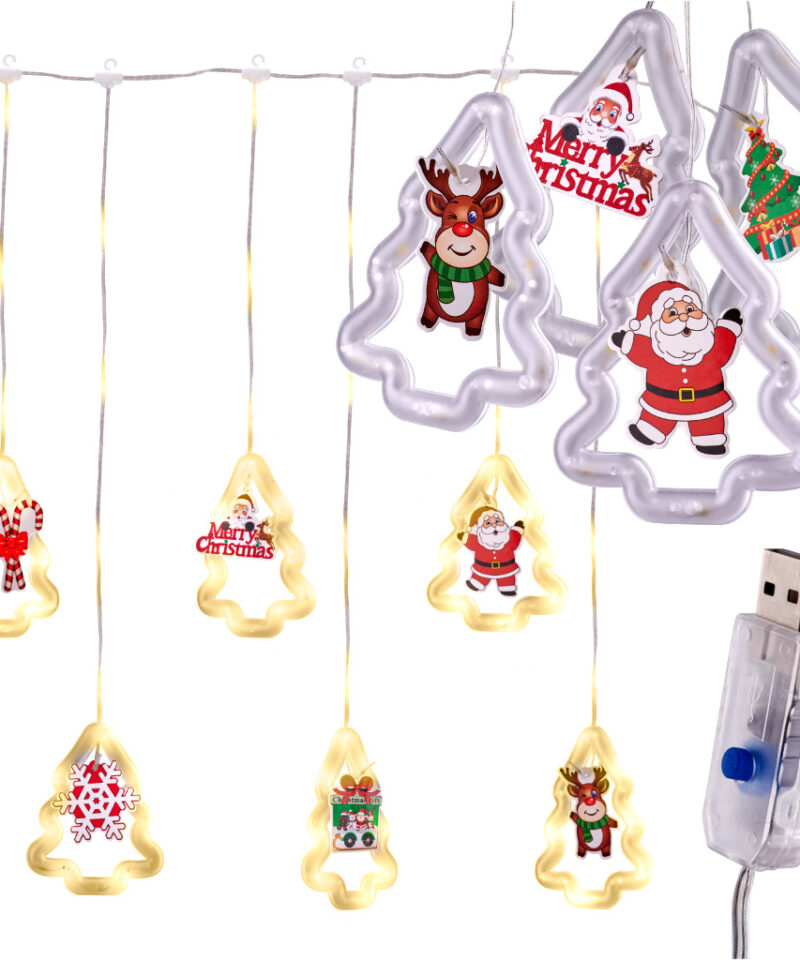 Värvilised LED figuurid akna kaunistamiseks