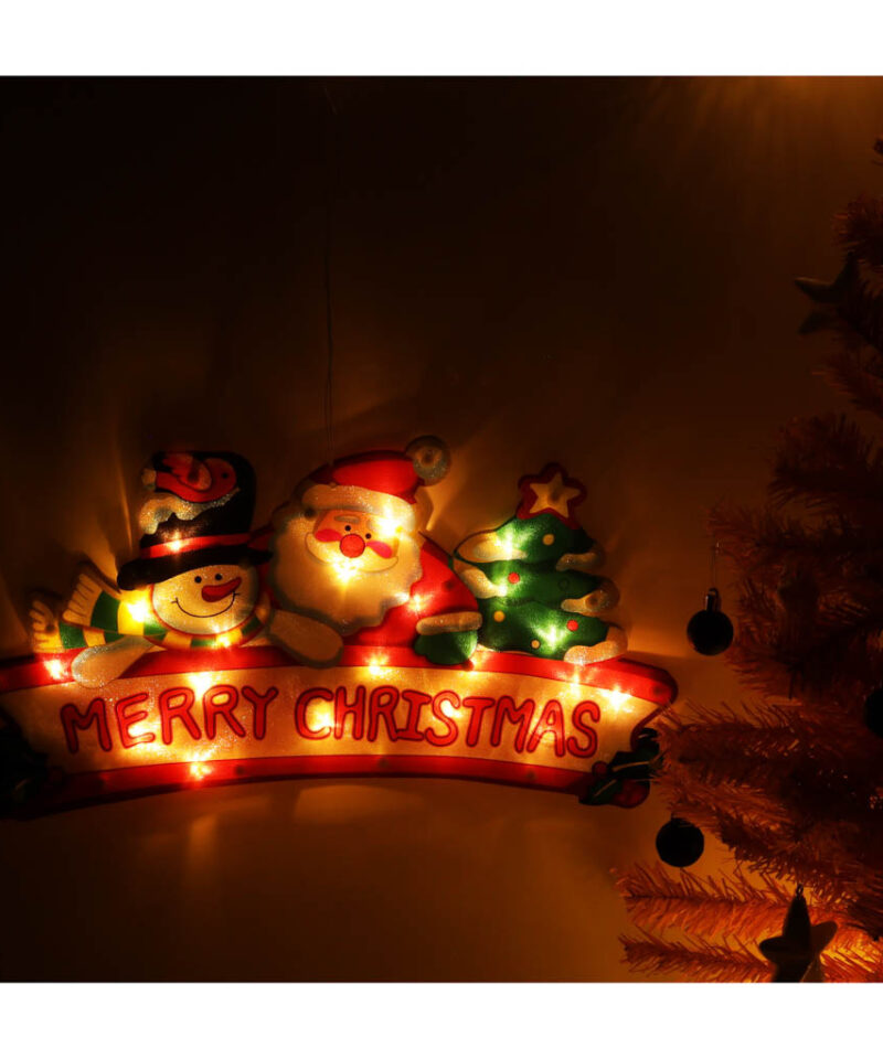 Jõuluteemaline LED aknakaunistus aknal