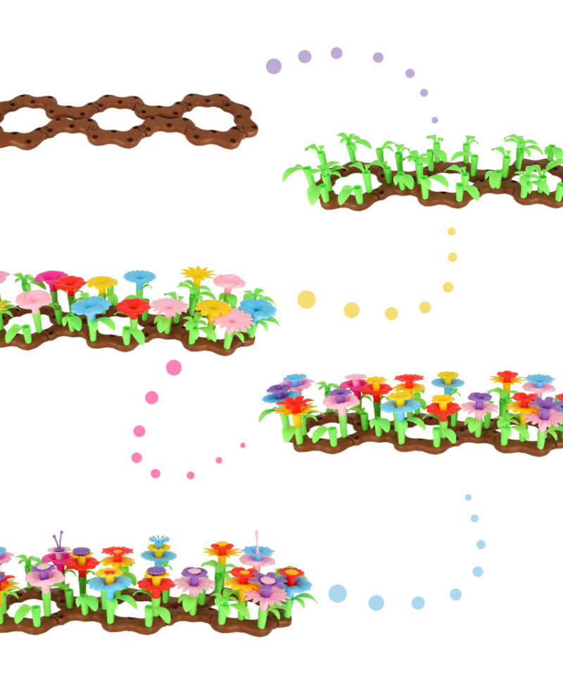 Ehitusklotside komplekt lillede loomiseks