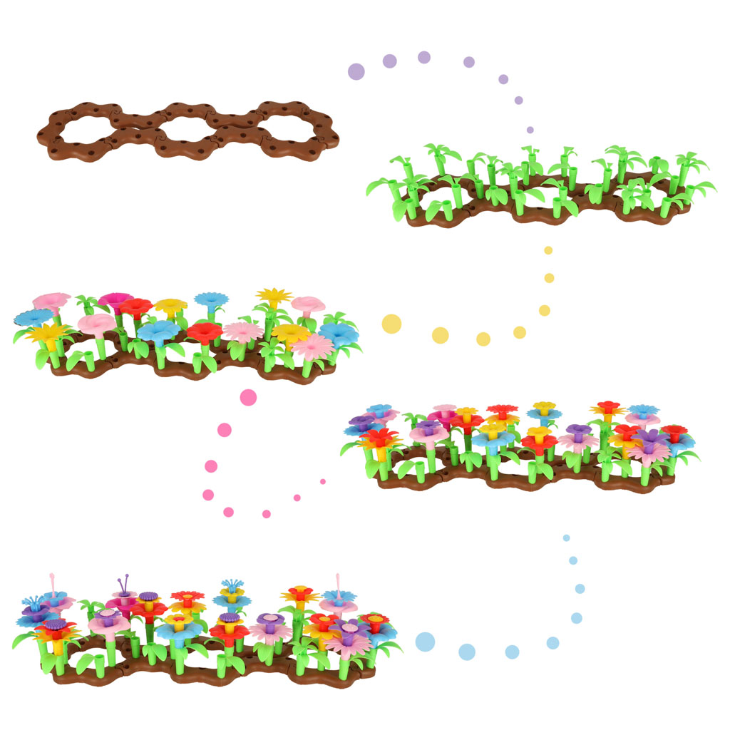 Ehitusklotside komplekt lillede loomiseks