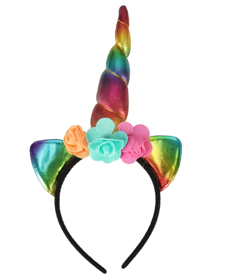 Laste ükssarviku kostüüm värviliste detailidega