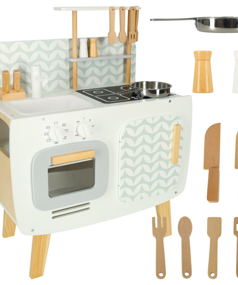 Laste puidust mänguköök koos tarvikutega