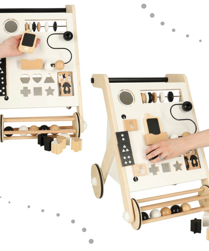 Puidust käru koos sorteerimisklotsidega