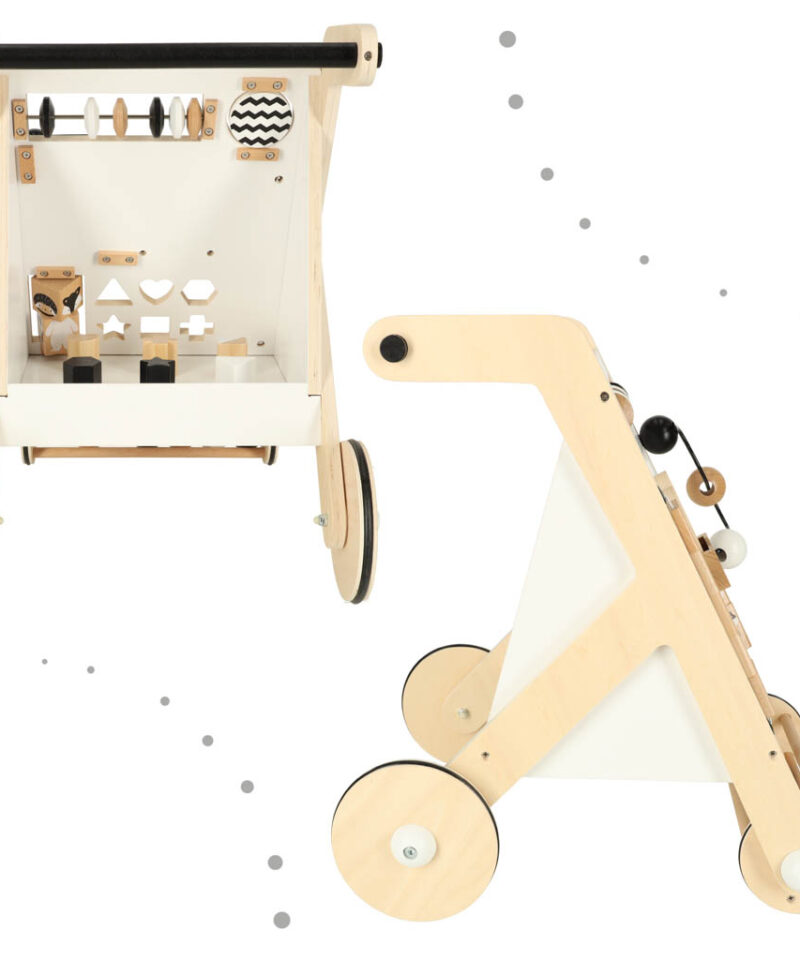 Puidust käru koos sorteerimisklotsidega