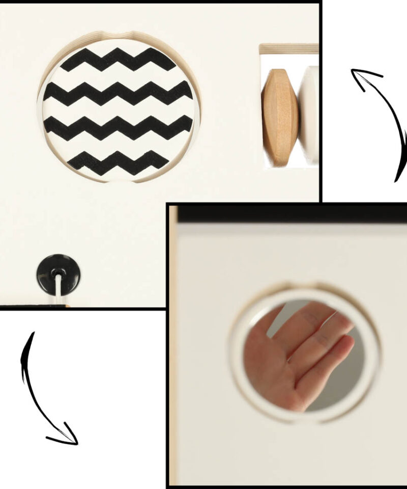 Puidust käru koos sorteerimisklotsidega