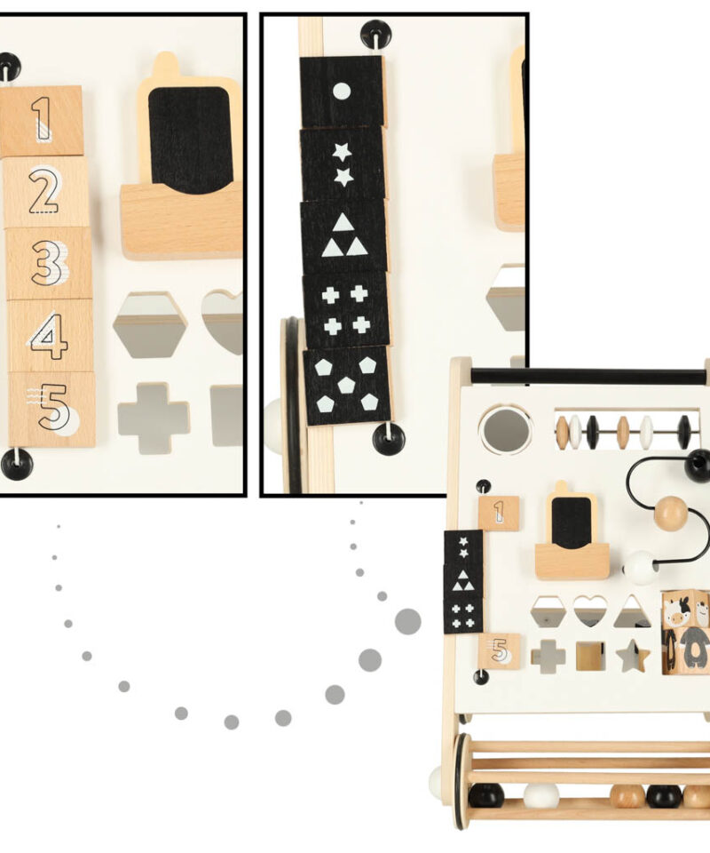 Puidust käru koos sorteerimisklotsidega