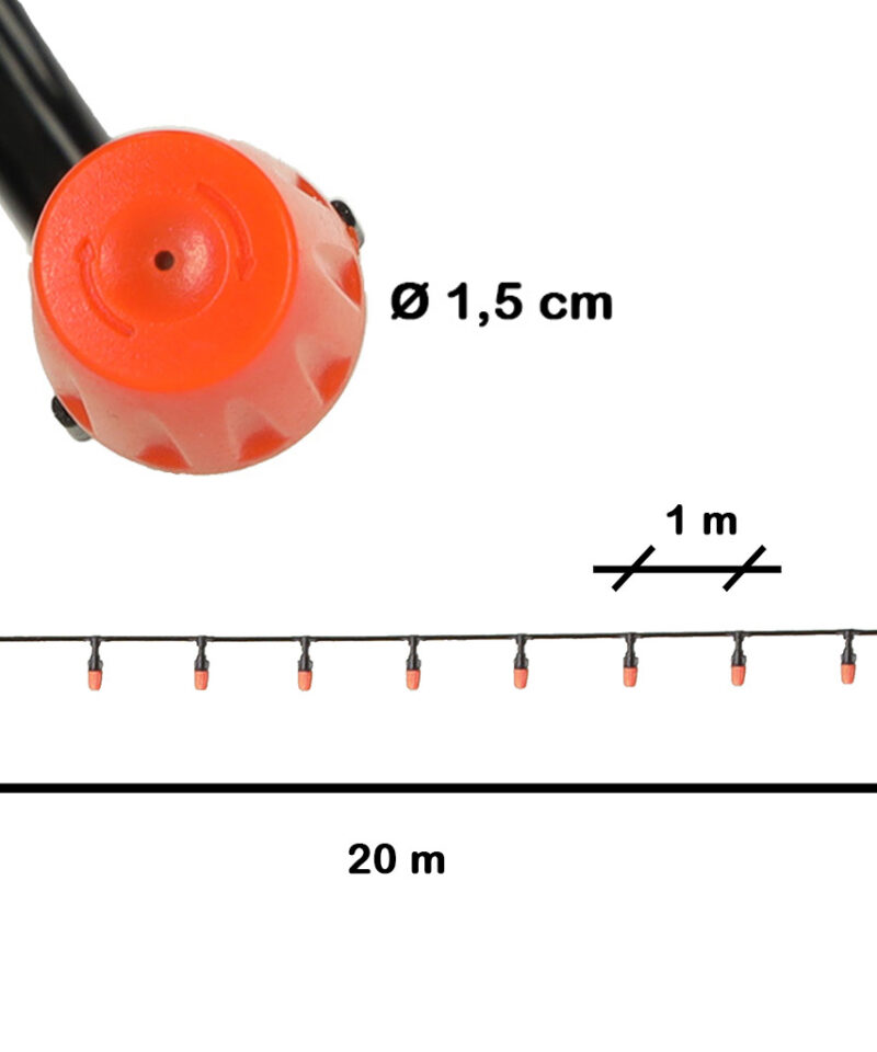Reguleeritavad düüsid aia jahutamiseks