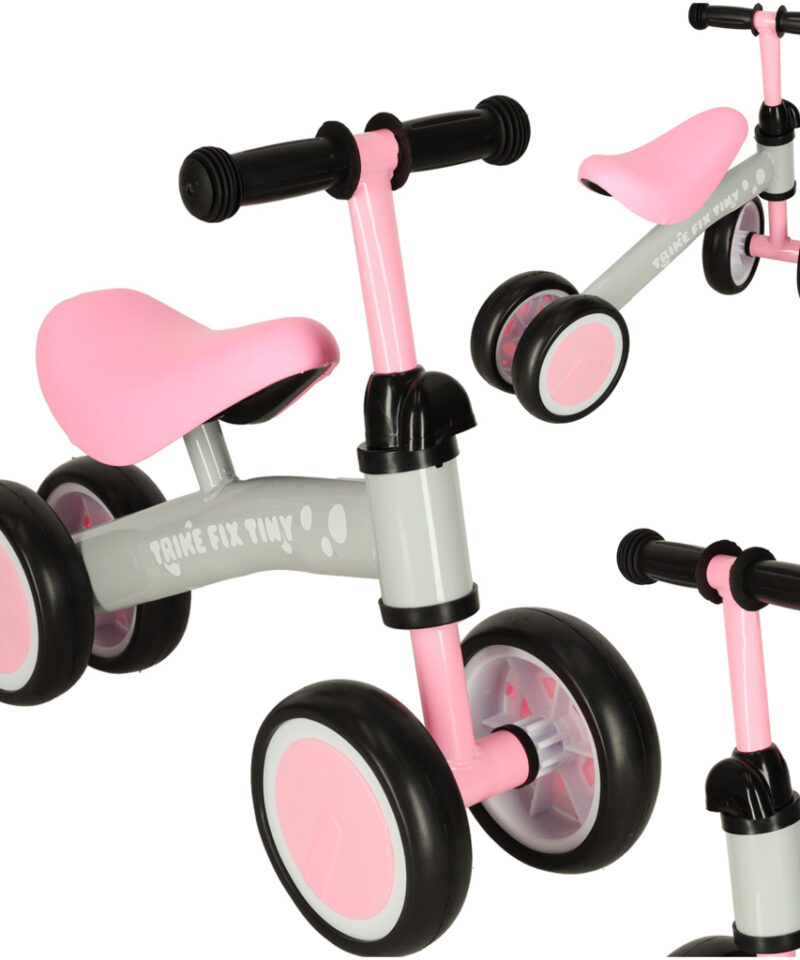 Roosa neljarattaline jooksuratas lastele