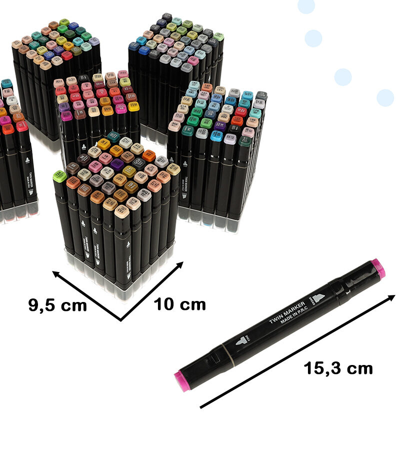 Kahesuunalised alkoholimarkerid komplektis