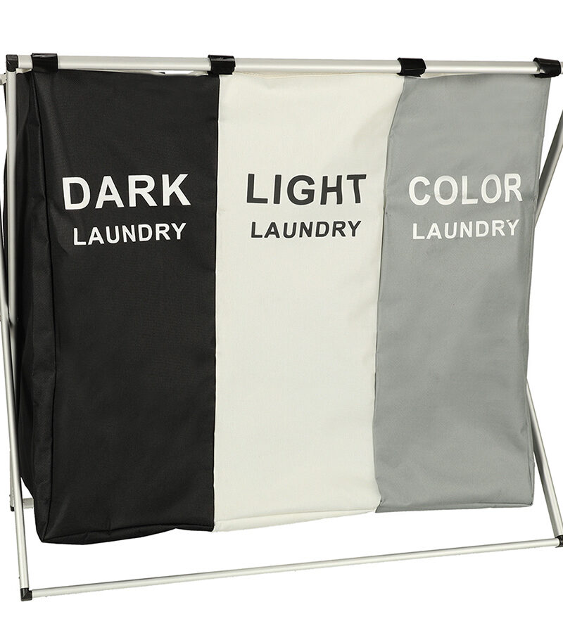 Pesukorv kolme kambriga sorteerimiseks